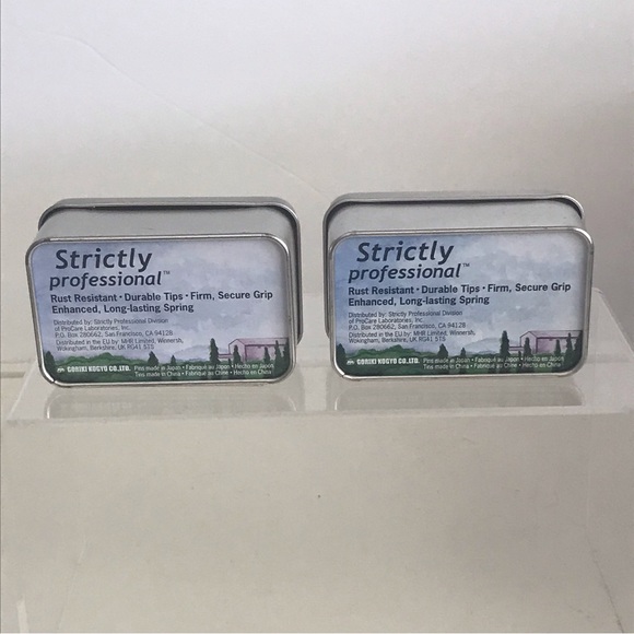 Set of 2 STRICTLY PROFESSIONAL Bobby Pins EMPTY Tin Holders - Picture 7 of 16
